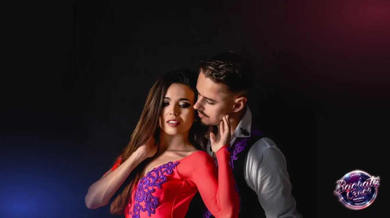 Jorge and Mónica, the founders of Bachata Czech Republic Festival, in a close dance hold